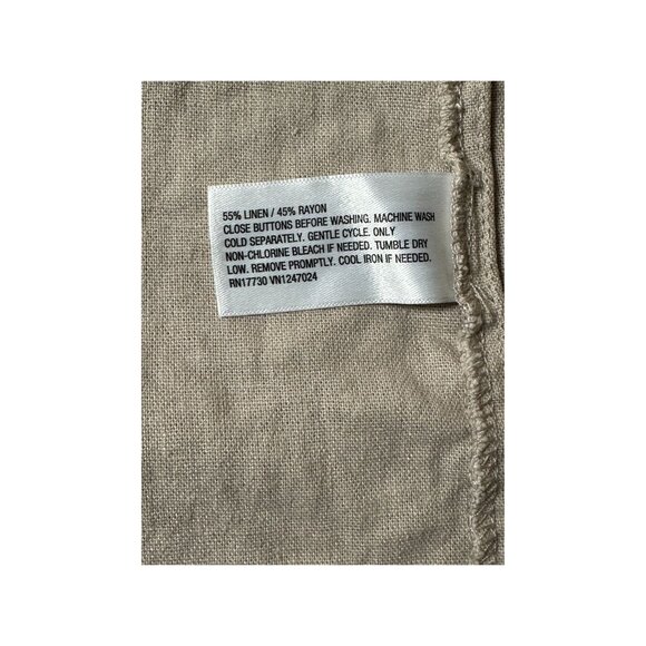 A New Day Women's Linen Long Sleeve Belted Trench Coat Tan Size XL Fall Fashion - Picture 7 of 8